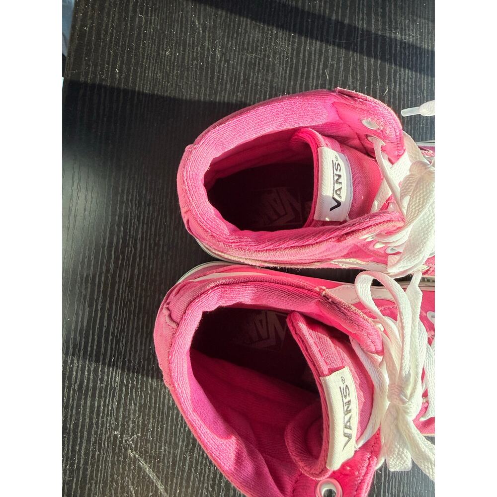 Vans Sk8-Hi Pink High Top Sneakers Womens Size 6.5 Canvas Lace Up Shoes - Picture 9 of 12